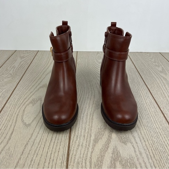 Giani Bernini Women's Becca Memory Foam Buckled Booties 6.5M Mocha Brown $100 - Picture 2 of 9